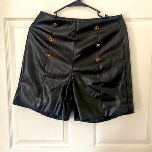 Cider Faux Leather Shorts